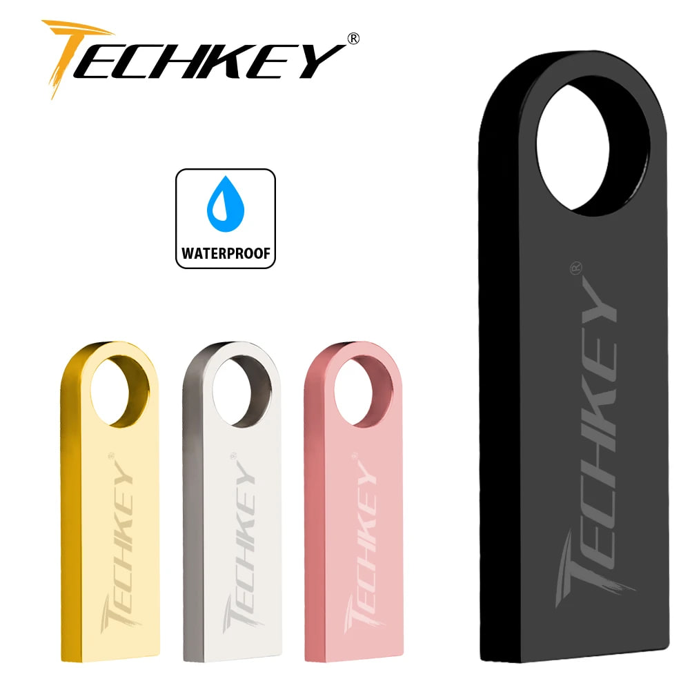 USB флеш-накопитель TECHKEY, водонепроницаемый флеш-накопитель 64 ГБ